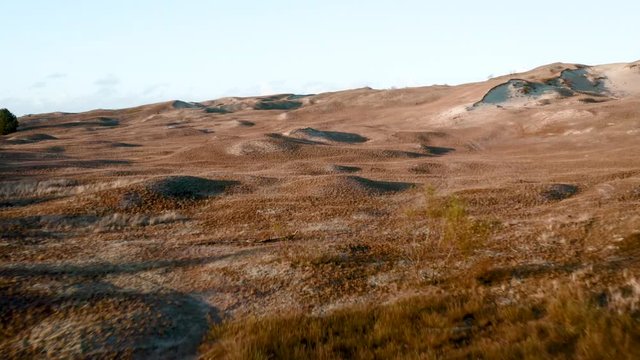 Aerial drone camera shots from Grey Dunes in Curonian Spit (Lithuania).