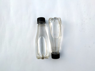 plastic bottle of water isolated on a white background 