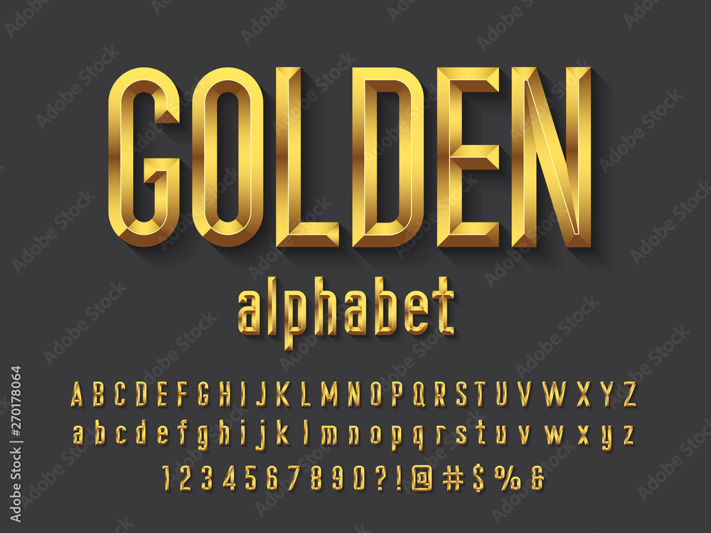 Poster chisel style alphabet design with uppercase, lowercase, number and symbols