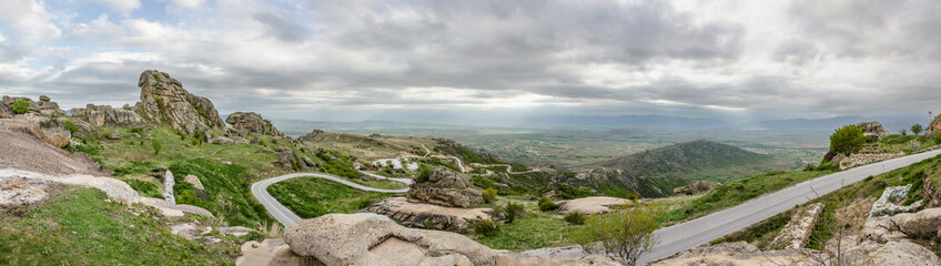 Fototapeta na wymiar Macedonia, Prilep – Panoramic View from Treskavec Monastery 