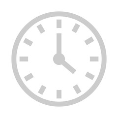 Clock vector, isolated icon of watch measuring time and deadlines dates. Timer with numbers and hands, project managing, hours and minutes website