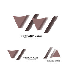 W modern vector 
