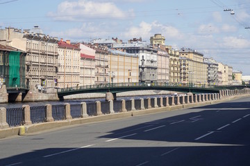 Obraz premium Leere Straße in Sankt Petersburg
