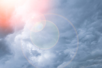 blue sky threatening clouds beautiful background