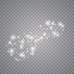 White sparks and golden stars