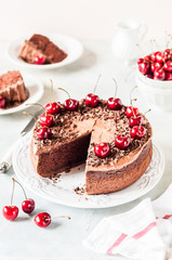 Chocolate Cake with Sweet Cherries