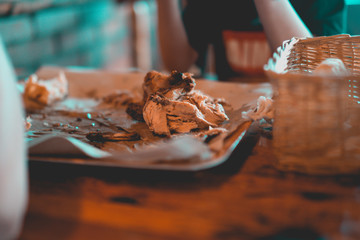 chicken food in restaruant