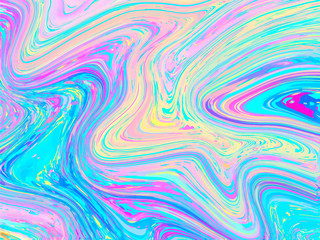 Unicorn background with rainbow mesh. Fantasy gradient backdrop with hologram. Vector illustration for poster, brochure, invitation, cover book