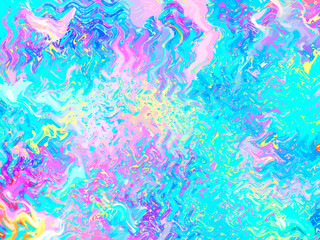 Fototapeta premium Unicorn background with rainbow mesh. Fantasy gradient backdrop with hologram. Vector illustration for poster, brochure, invitation, cover book
