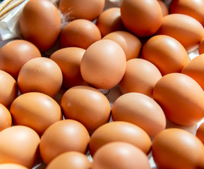 Fruits at the market display stall