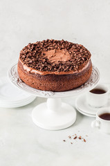 Chocolate Cake with Chocolate Shavings
