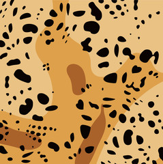 Vector animals print. Leopard pattern for textile, packaging, web page background.