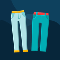 Trousers flat concept vector icon