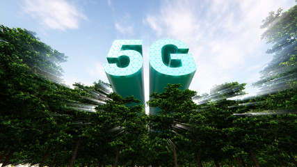 Fototapeta premium 5G Technology Networks Concept