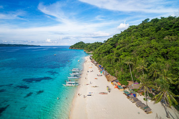 Boracay Island, Philippines, Aerial View of Idyllic White Sand Beach