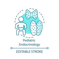 Pediatric endocrinology concept icon