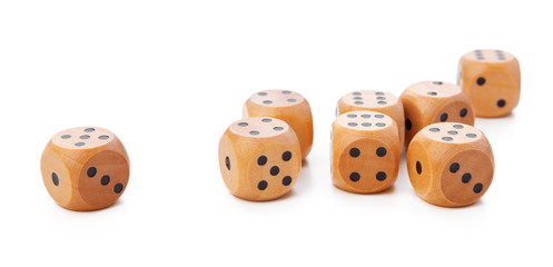 dice isolated on white background