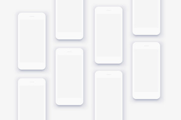The background of the mockups of white smartphones - 270193691