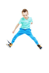 jumping active boy