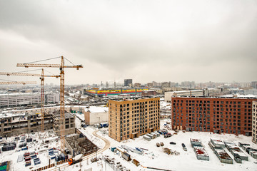 Snowy streets in Moscow