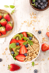 oatmeal with muesli and fruits