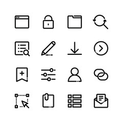UI and UX big bold line icons kit