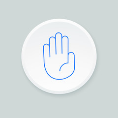 Obraz premium Thin line hand icon. Vector illustration.