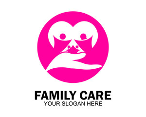 Family care love logo and symbols template