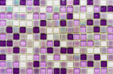 Ceramic tile mosaic. Background and texture tile mosaic. Tile mosaic in the interior of the bathroom or kitchen.