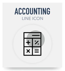 Accounting Line Icon