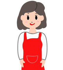 エプロンをきた女性