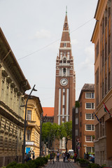 Fototapeta na wymiar Beautiful architecture of Szeged city in Hungary