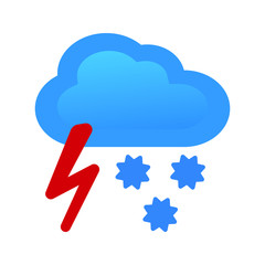 Hail Thunderstorm Icon 