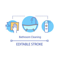 Bathroom cleaning concept icon
