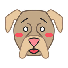 Boxer cute kawaii vector character