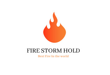 Fire Flame Logo - Red fire flat icons and pictograms isolated on white background for danger concept logo © aratrastudio