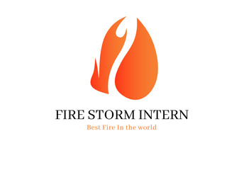 Fire Flame Logo - Red fire flat icons and pictograms isolated on white background for danger concept logo