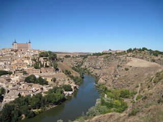 Fototapeta na wymiar panoramic view of toledo spain