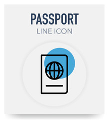 Passport Line Icon