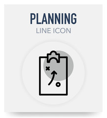Planning Line Icon