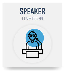 Speaker Line Icon