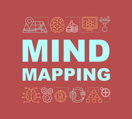 Mind mapping word concepts banner