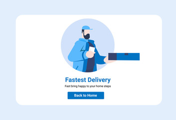 online delivery service illustration concept for website template landing banner or homepage web 