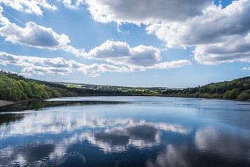 Blue lake in the mountains