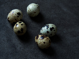 Obraz premium Quail Eggs on Slate