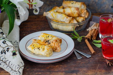 Turkish Sherbet and Homemade Borek