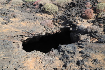 tunnel de lave de Lanzarote