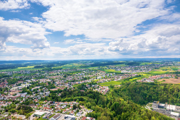 Fototapeta na wymiar panoramic view at Rottweil Germany
