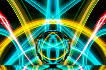 Lightpainting with a glass ball