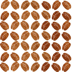 Seamless pattern with coffee beans pattern. Sketch, graphics for the design of prints, backgrounds, wallpapers, advertising, menus, packaging, wrappers cafes